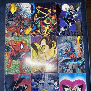 Spider-Man 30th Anniversary 1962–1992 Complete 9 Card Set Comic Images